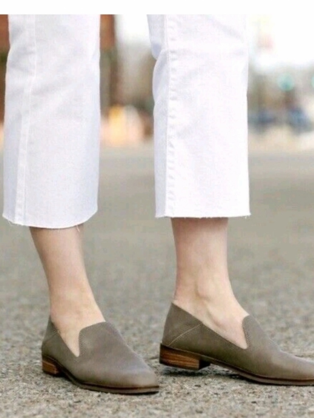 Lucky Brand Women's Grey Suede Leather Slip-On Loafers  Size 6 1/2 M-37 NWT